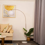 Contemporary Globe Acrylic Shade 1-Light Floor Lamp with Fishing Rod Design