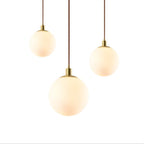 Scandinavian Minimalist White Orb Single Pendant Light