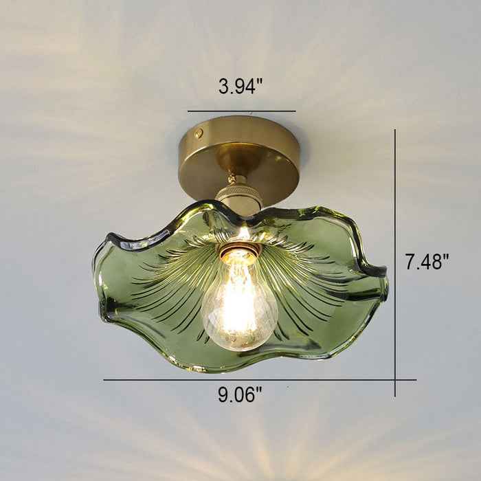 Bello Hibiscus Plafondlamp | Glas & Gouden Accenten, Warm Licht