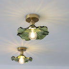 Bello Hibiscus Plafondlamp | Glas & Gouden Accenten, Warm Licht