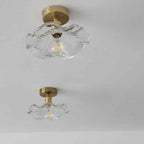 Bello Hibiscus Plafondlamp | Glas & Gouden Accenten, Warm Licht