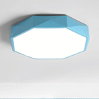 Nordic Macaron Diamond-Shaped Acrylic LED Flush Mount Ceiling Light