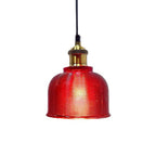 Retro Textured Lattice Glass Single Pendant Light