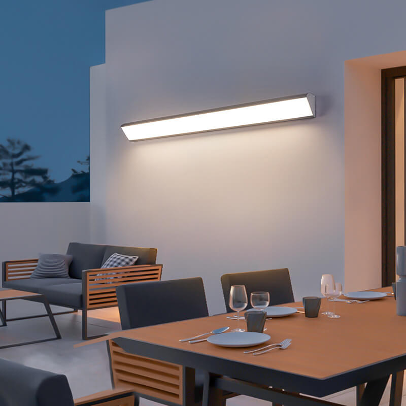 Contemporary Minimalist Waterproof LED Wall Sconce Lamp in Aluminum and Acrylic for Indoor/Outdoor Use