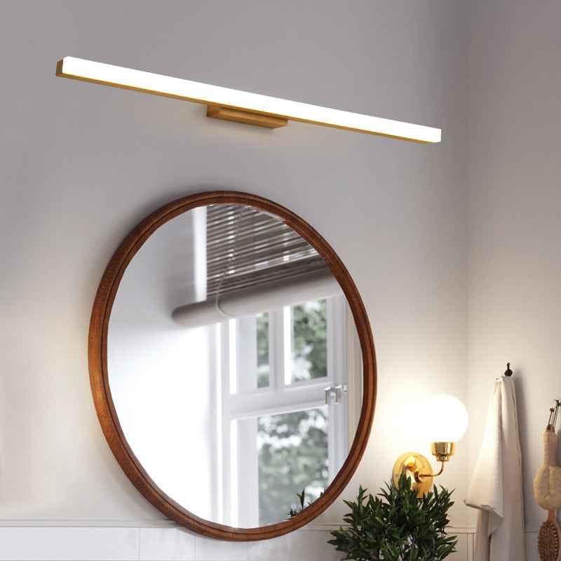Nordic Minimalist Wooden LED Wall Sconce - Long Strip Vanity Light