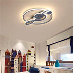 Nordic-Inspired LED Flush Mount Ceiling Light with Creative Music Notes Design