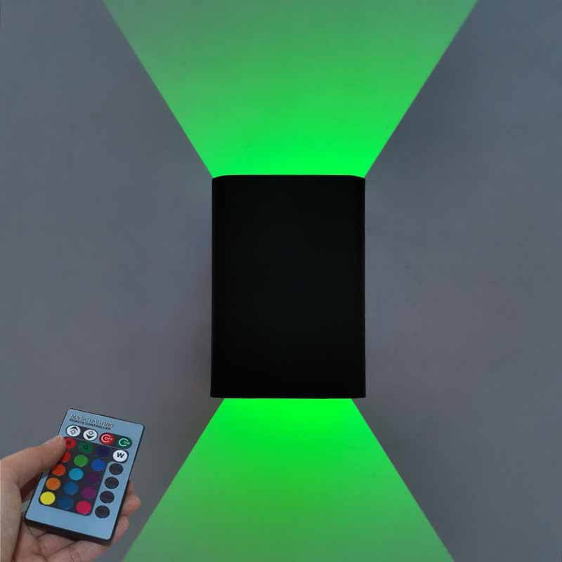 Contemporary Square Aluminum RGB LED Wall Light