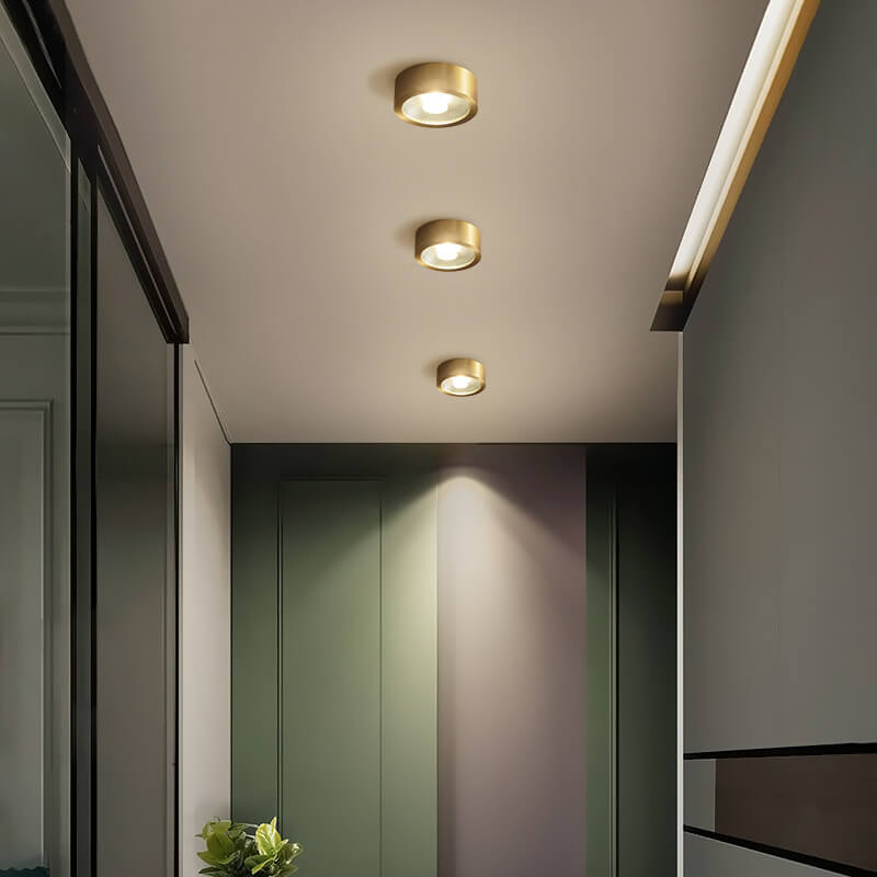 Nordic Style Ultra-Thin All-Copper LED Flush Mount Light