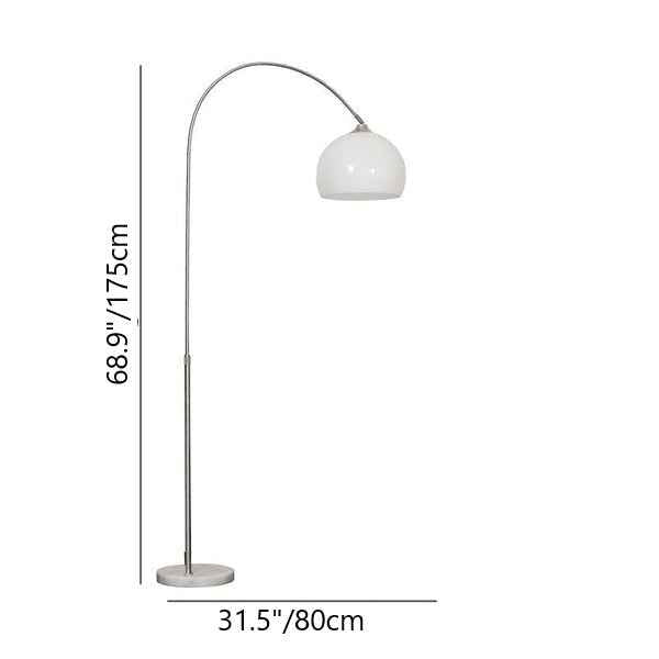 Contemporary Globe Acrylic Shade 1-Light Floor Lamp with Fishing Rod Design