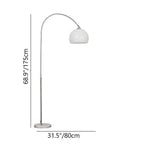 Contemporary Globe Acrylic Shade 1-Light Floor Lamp with Fishing Rod Design