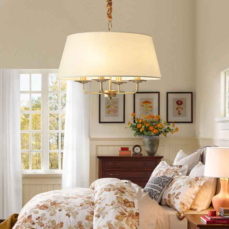 Classic European Vintage 4-Light Iron Pendant Lamp