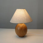 Vintage Solid Wood Table Lamp with Wabi-Sabi Design - Japanese Style, 1-Light
