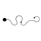 Contemporary Curved LED Wall Sconce Lamp in Long Aluminum Snake Design