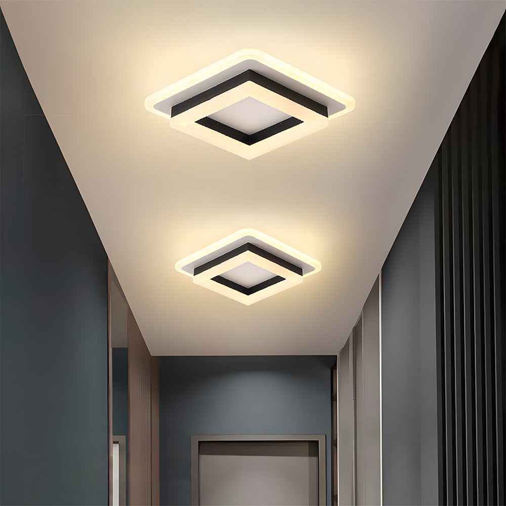 Bela Square LED Ceiling Light | Modern Flush Mount, 24W Energy Efficient
