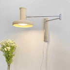 Beige Minimalist Nordic Swing Arm Wall Sconce Lamp - 1 Light
