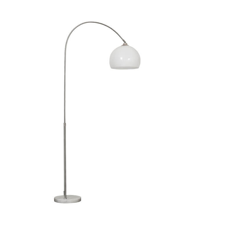 Contemporary Globe Acrylic Shade 1-Light Floor Lamp with Fishing Rod Design