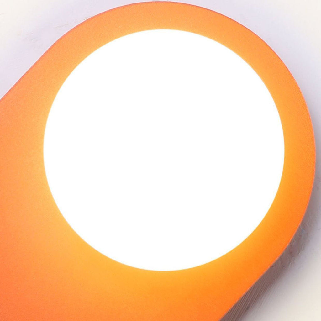 Nordic Minimalist Glass Orange Ring 1-Light Wall Sconce