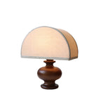 Vintage Solid Wood Table Lamp with Wabi-Sabi Design - Japanese Style, 1-Light