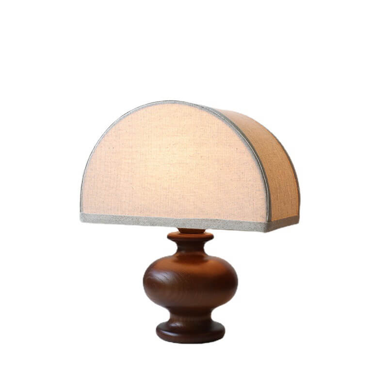 Vintage Solid Wood Table Lamp with Wabi-Sabi Design - Japanese Style, 1-Light