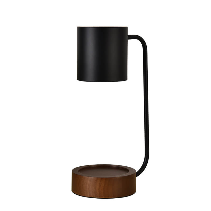 Japanese Minimalist Wooden Dimming Table Lamp with Melting Wax Design