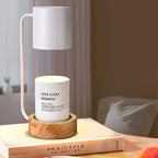 Japanese Minimalist Wooden Dimming Table Lamp with Melting Wax Design