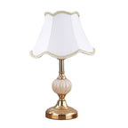 Vintage Nordic Floral Glass Table Lamp with Single Light