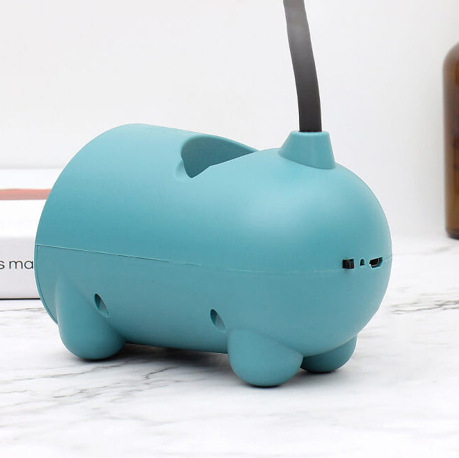Creative Cartoon Rabbit LED Desk Lamp with Touch Control and USB Pen Holder