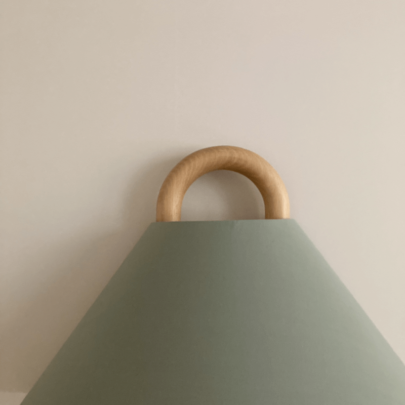 Bela Wall Sconce | Natural Beechwood, Soft Fabric Shade