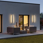 Contemporary Waterproof Outdoor Garden Wall Light with Long Acrylic Solar LED