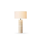 Nordic – Cream Travertine Table Lamp, Medium