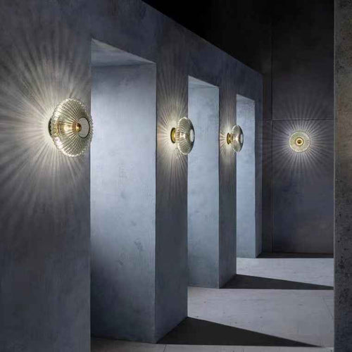 Bello Glass Wall Sconce | Striped Design, Warm Ambient Lighting