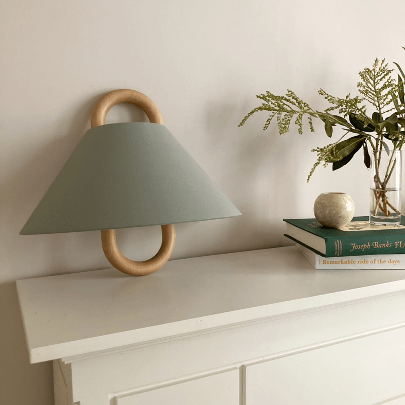Bela Wall Sconce | Natural Beechwood, Soft Fabric Shade
