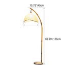 Vintage Zen Bamboo Pole 1-Light Floor Lamp