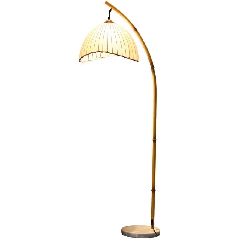 Vintage Zen Bamboo Pole 1-Light Floor Lamp