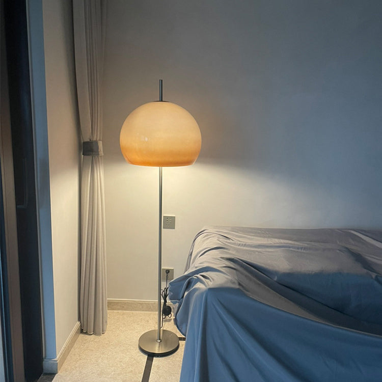 Modern Retro Mushroom Glass 2-Light Floor Lamp for Living Room