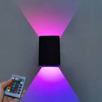 Modern RGB LED Square Wall Light with Remote | 1-Light