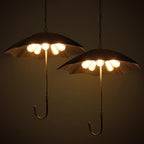 Vintage Industrial 5-Light Umbrella Chandelier