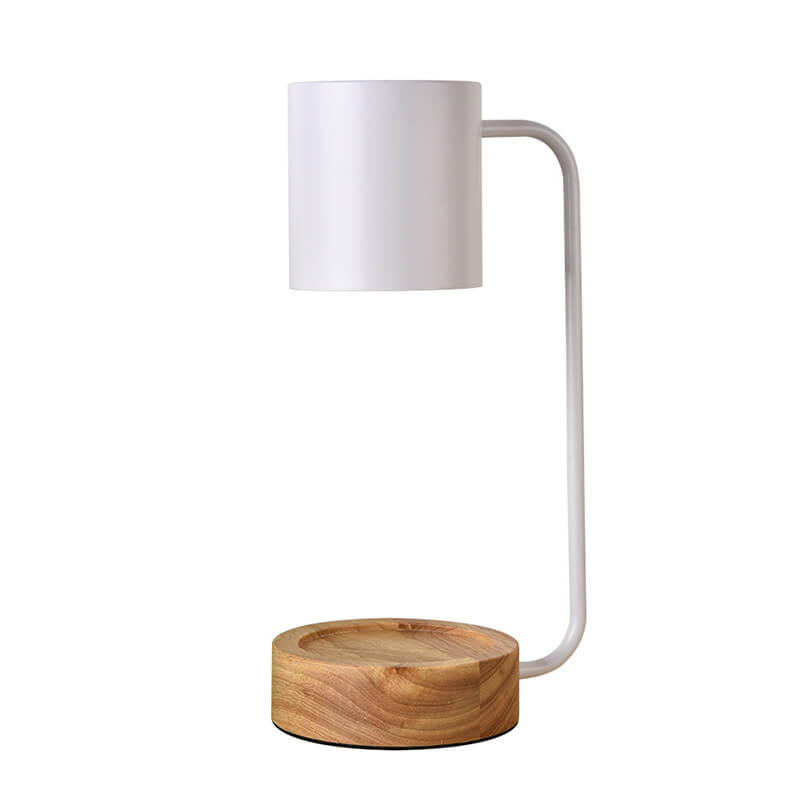 Japanese Minimalist Wooden Dimming Table Lamp with Melting Wax Design