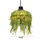 Artistic 3-Light Chandelier with Plant Vine Design