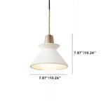 Minimalist Nordic White Cement Tapered Pendant Light - 1-Light