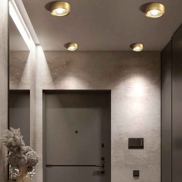 Nordic Style Ultra-Thin All-Copper LED Flush Mount Light