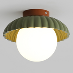Bela Ceiling Light | Modern Iron & Frosted Glass Flush Mount