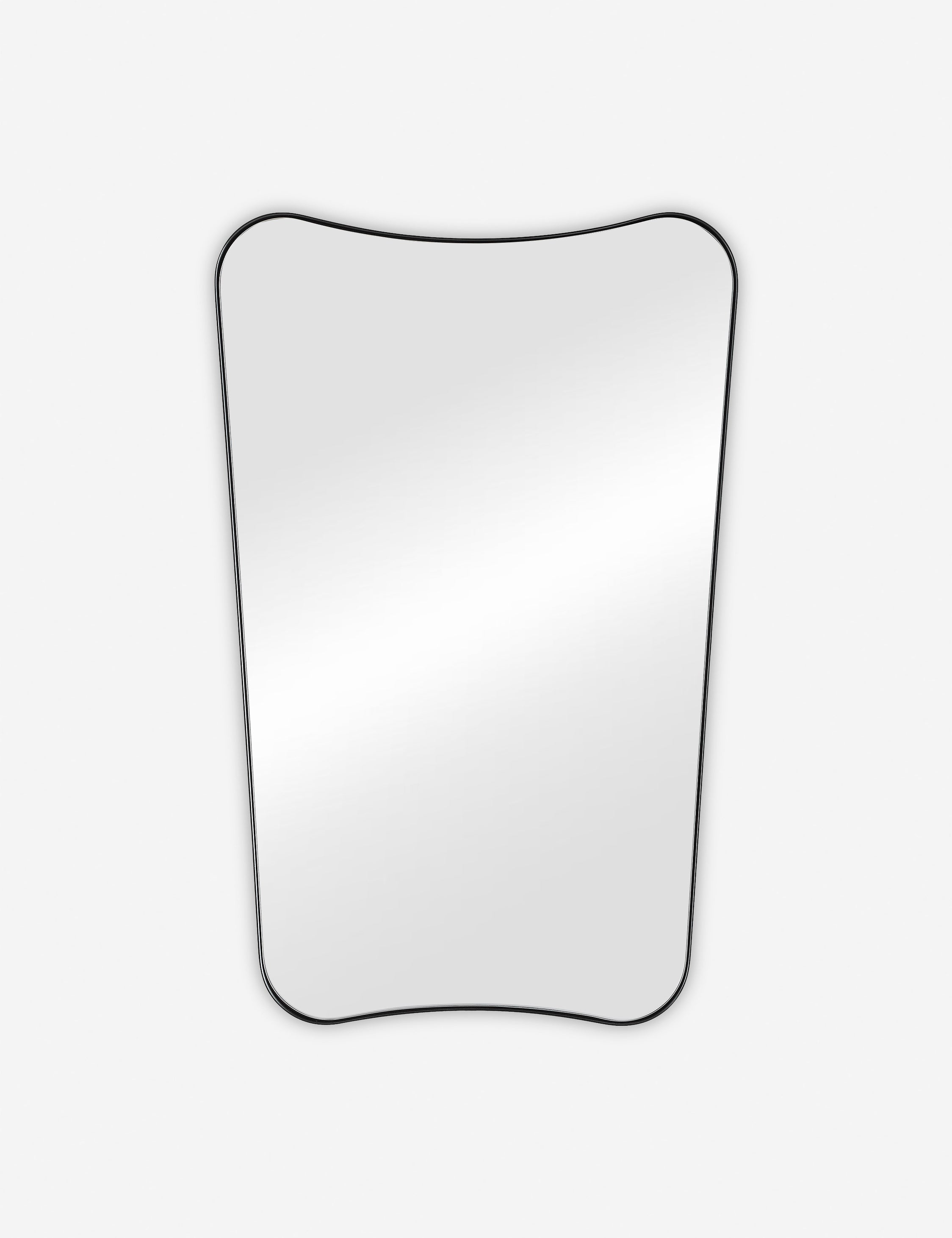 Cera Wall Mirror | Slim Brass-Finished Frame, Tapered Shape