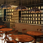 Vintage Industrial 5-Light Umbrella Chandelier