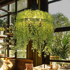 Artistic 3-Light Chandelier with Plant Vine Design