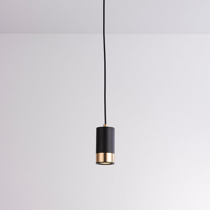 Nordic Minimalist Iron Mini Pendant Light - 1-Light Column Design