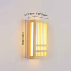 Contemporary Minimalist Solid Wood and Acrylic Rectangular LED Wall Sconce for Living Room