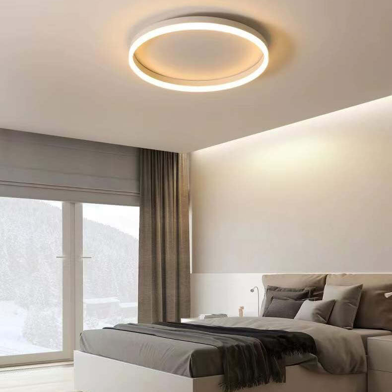 Nordic Minimalist Circular LED Flush Mount Ceiling Light with Iron and Acrylic Design