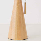 Vintage Japanese Minimalist Pleated Wooden LED Table Lamp