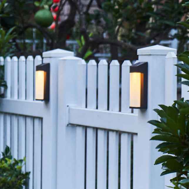 Waterproof Outdoor LED Wall Sconce Lamp with Solar-Powered Frosted Glass Design